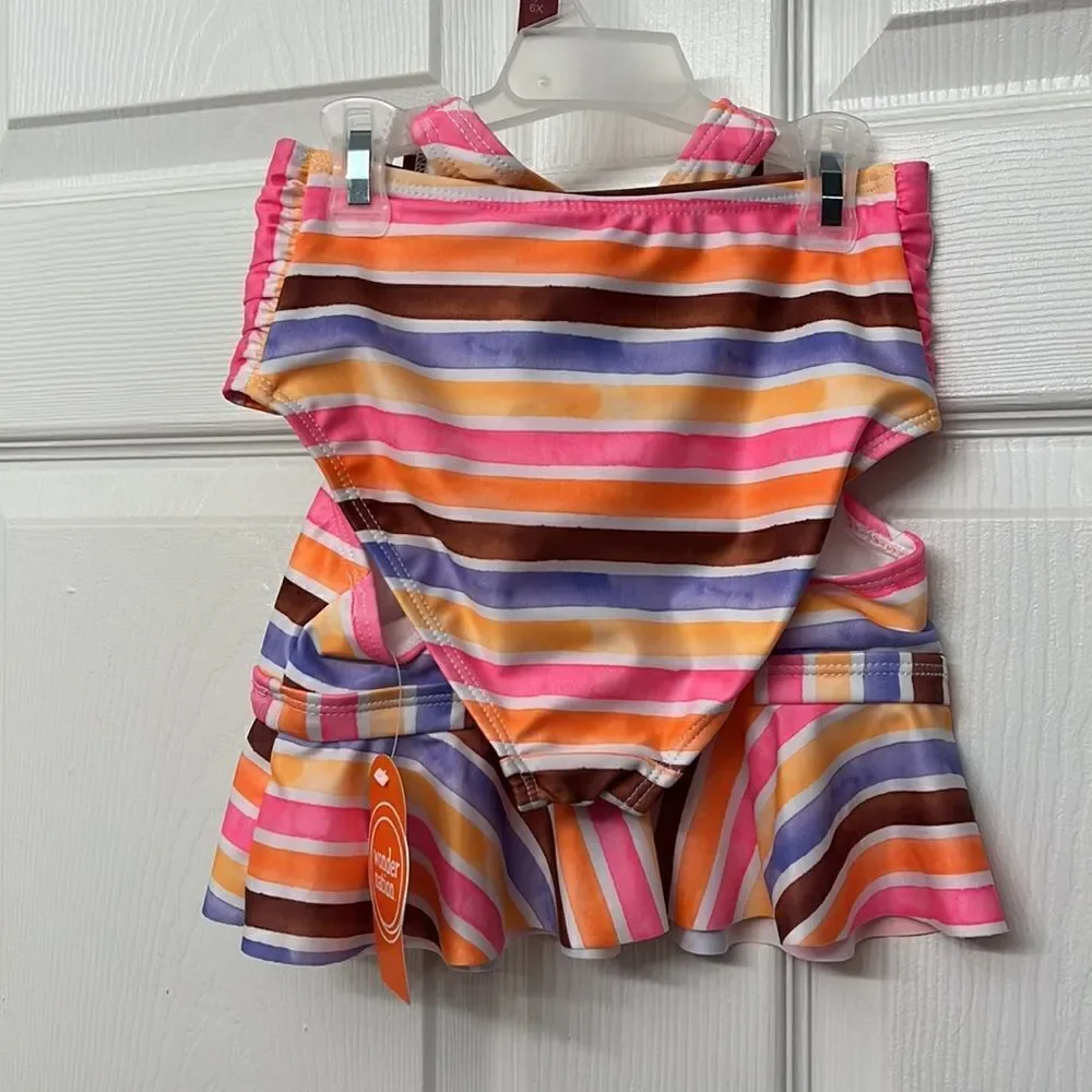 Girls High Waist 2 Piece Swimsuit XS